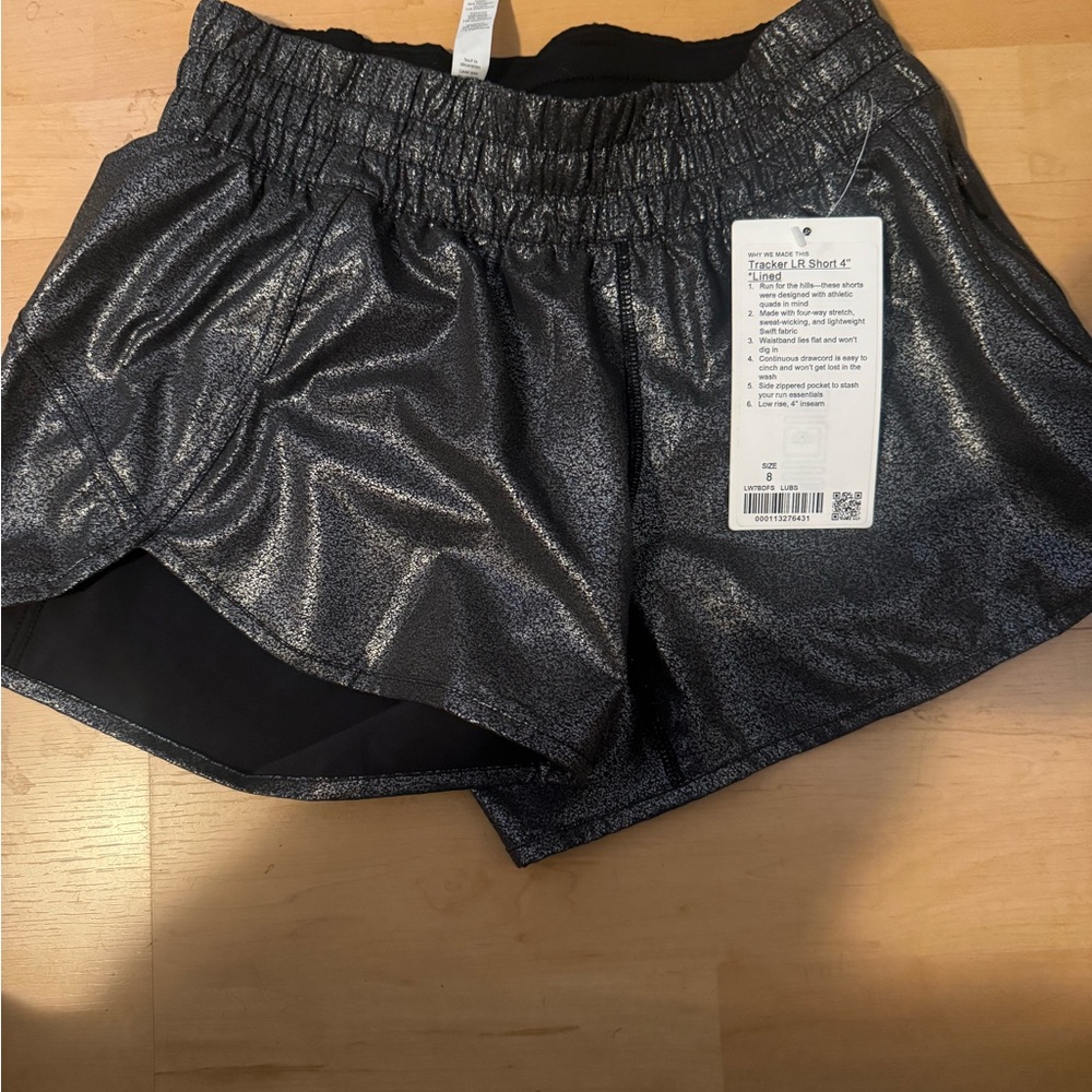 Lululemon Athletica Metallic Gray Shorts